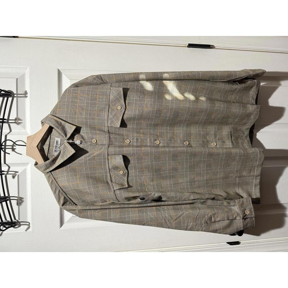 Stylish Men's Stacy Adams Plaid Shirt and Pants Set